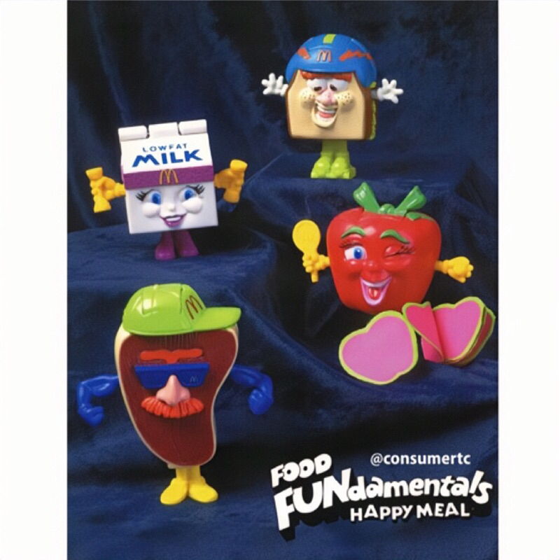 1993 麥當勞 兒童餐玩具 美味食品樂趣 可變形 全套五款 全新原裝袋 未拆封
