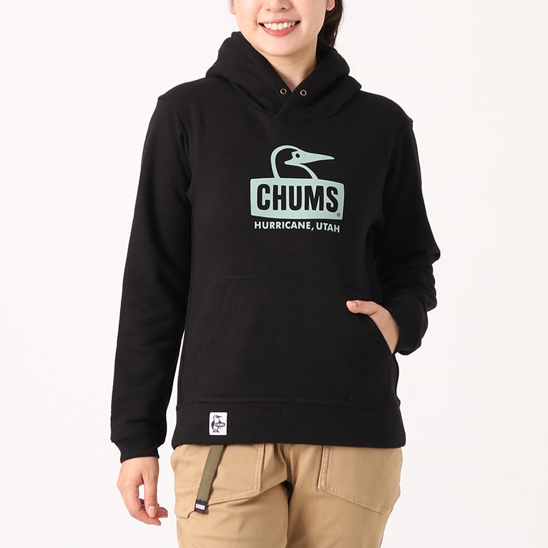 CHUMS Booby Face Pullover Parka連帽上衣 黑/綠-CH001419K073