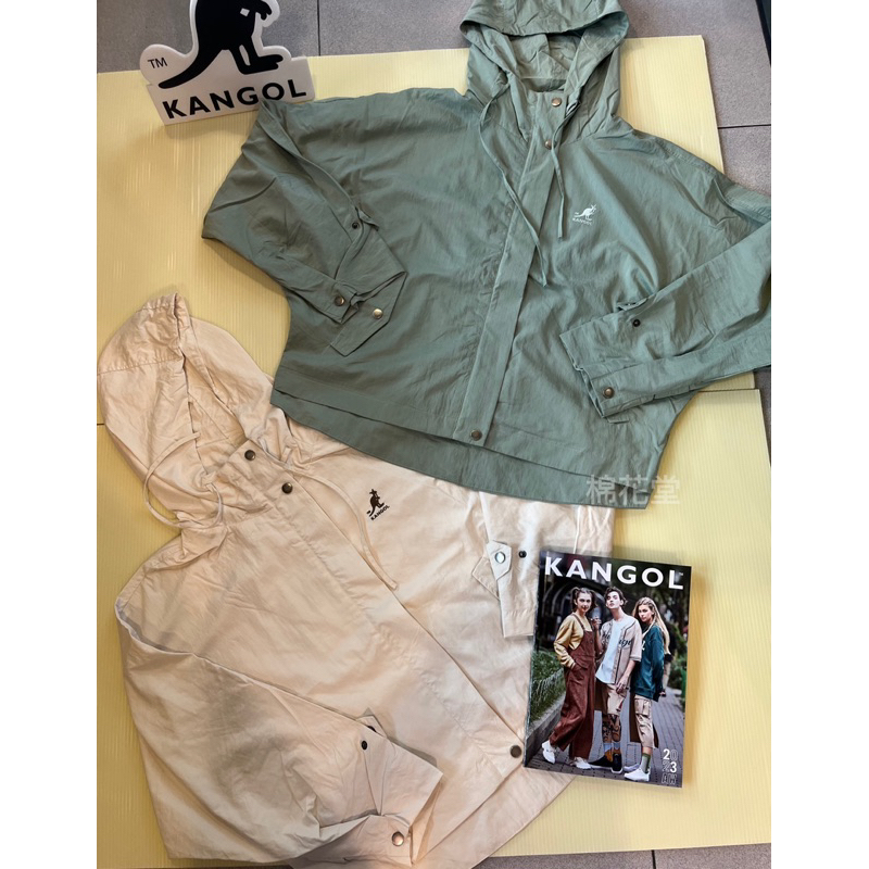 Kangol 🇬🇧袋鼠🦘63521420 女款 連帽 短版 風衣外套 防風 防潑水 薄外套 $2280