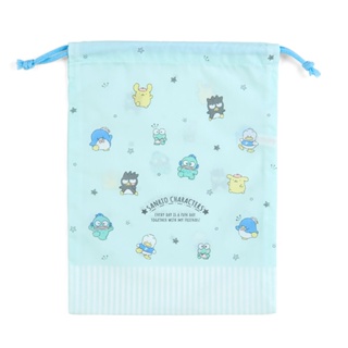 Sanrio 三麗鷗 日本製 棉質抽繩束口袋 縮口袋 M 綜合角色 星星 255793
