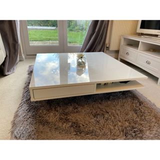 原價8290使用過便宜出 IKEA 茶几 客廳桌 TOFTERYD 咖啡桌 高亮面 白色 抽屜有4個