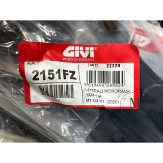 Mm. GIVI 2151FZ YAMAHA MT-03 後架/後車架/後箱架/後行李箱架/鐵架/後貨架 20-