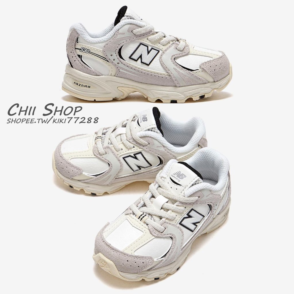 【CHII】韓國 New Balance 530 童鞋 小童 中大童 皮革 奶油白