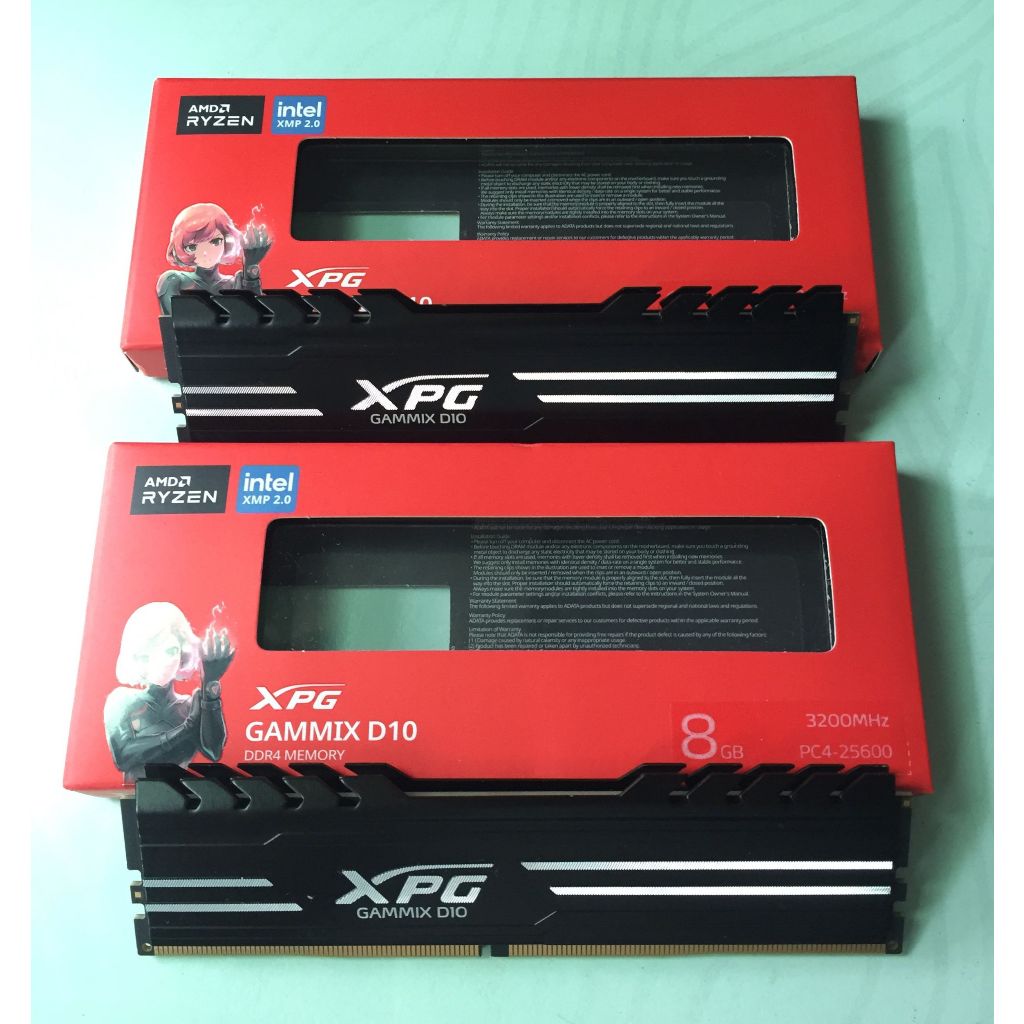 售 威剛 XPG D10 (可超頻) DDR4-3200 8gx2 (終保) #2 #3 #4