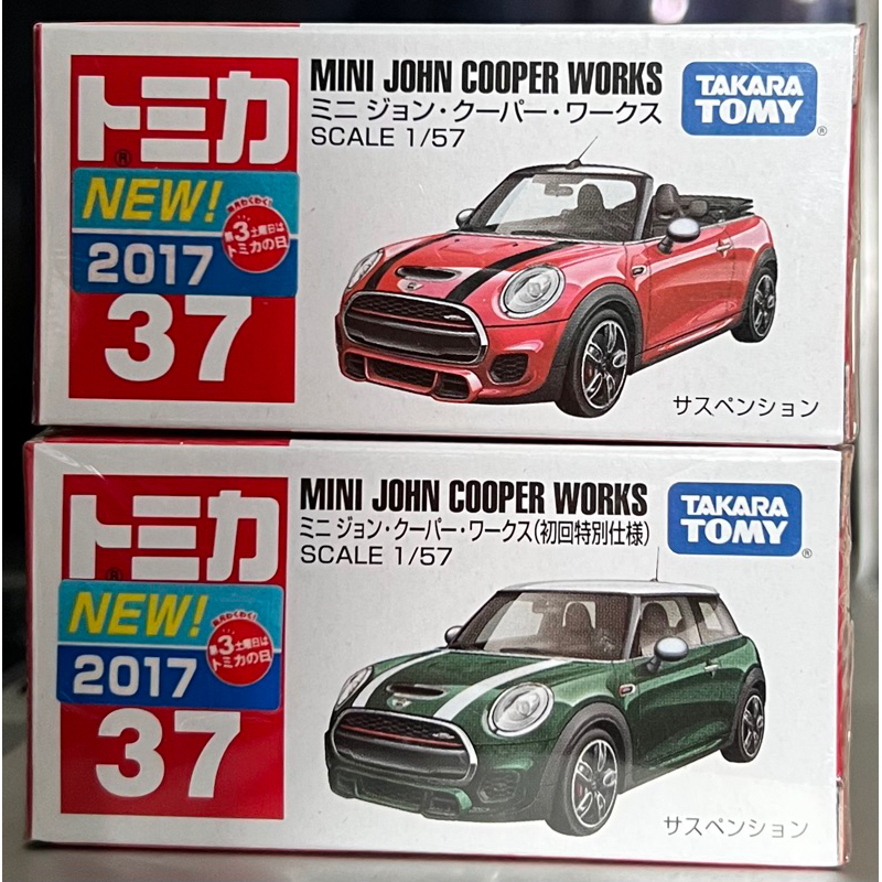 全新 正版 Tomica 多美小汽車 No.37 mini John Cooper 一般 初回