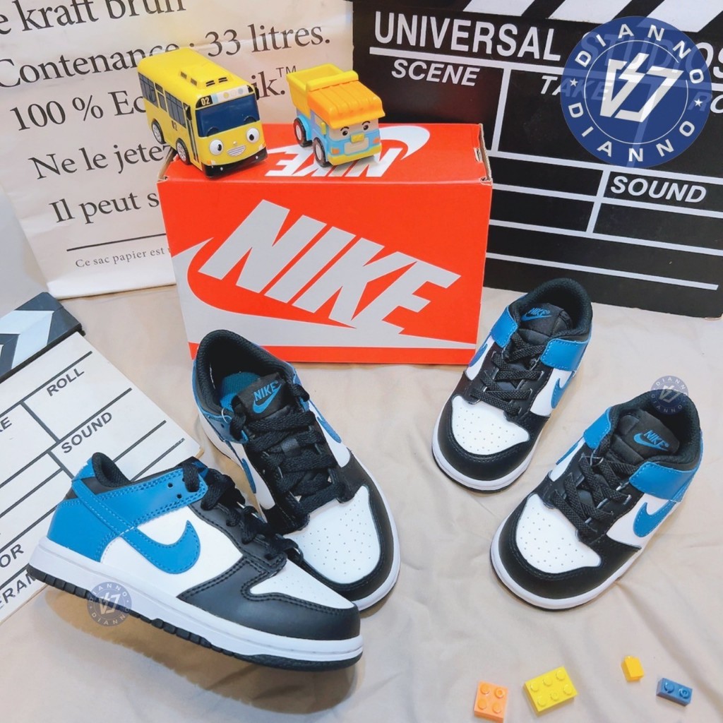 帝安諾 實體店面 Nike Dunk Low 童鞋 小童 工業藍 黑藍 藍勾 DH9761-104 DH9756-104