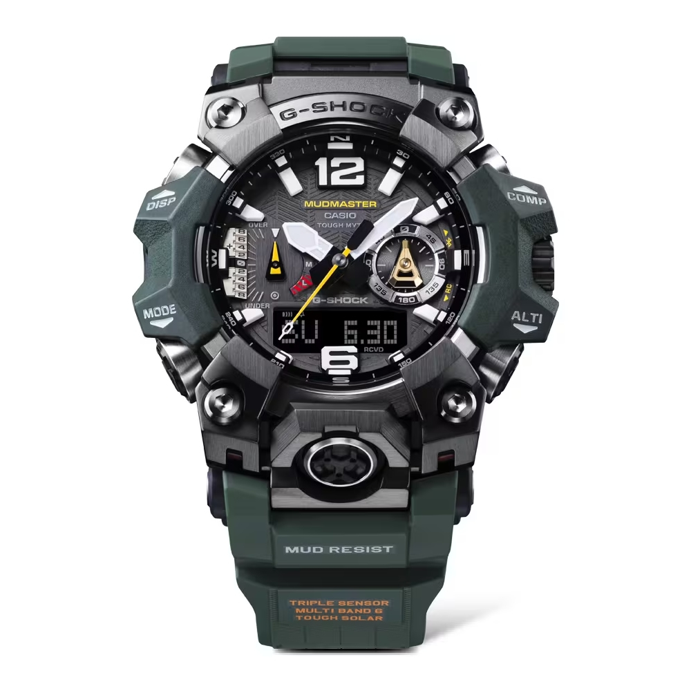 CASIO卡西歐 G-SHOCK 藍牙 防塵泥 電波 太陽能 三重感測器 軍事綠 GWG-B1000-3A