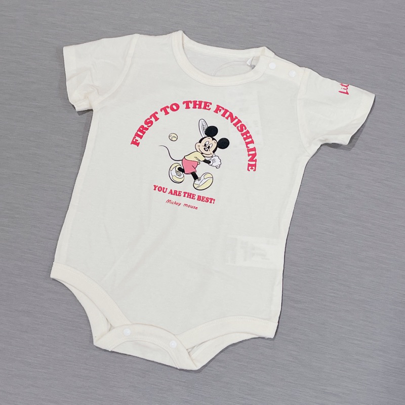 現貨 短袖包屁衣 爬服 嬰兒服 迪士尼 米奇米妮 維尼 男女寶 寶寶衣服 0-2歲
