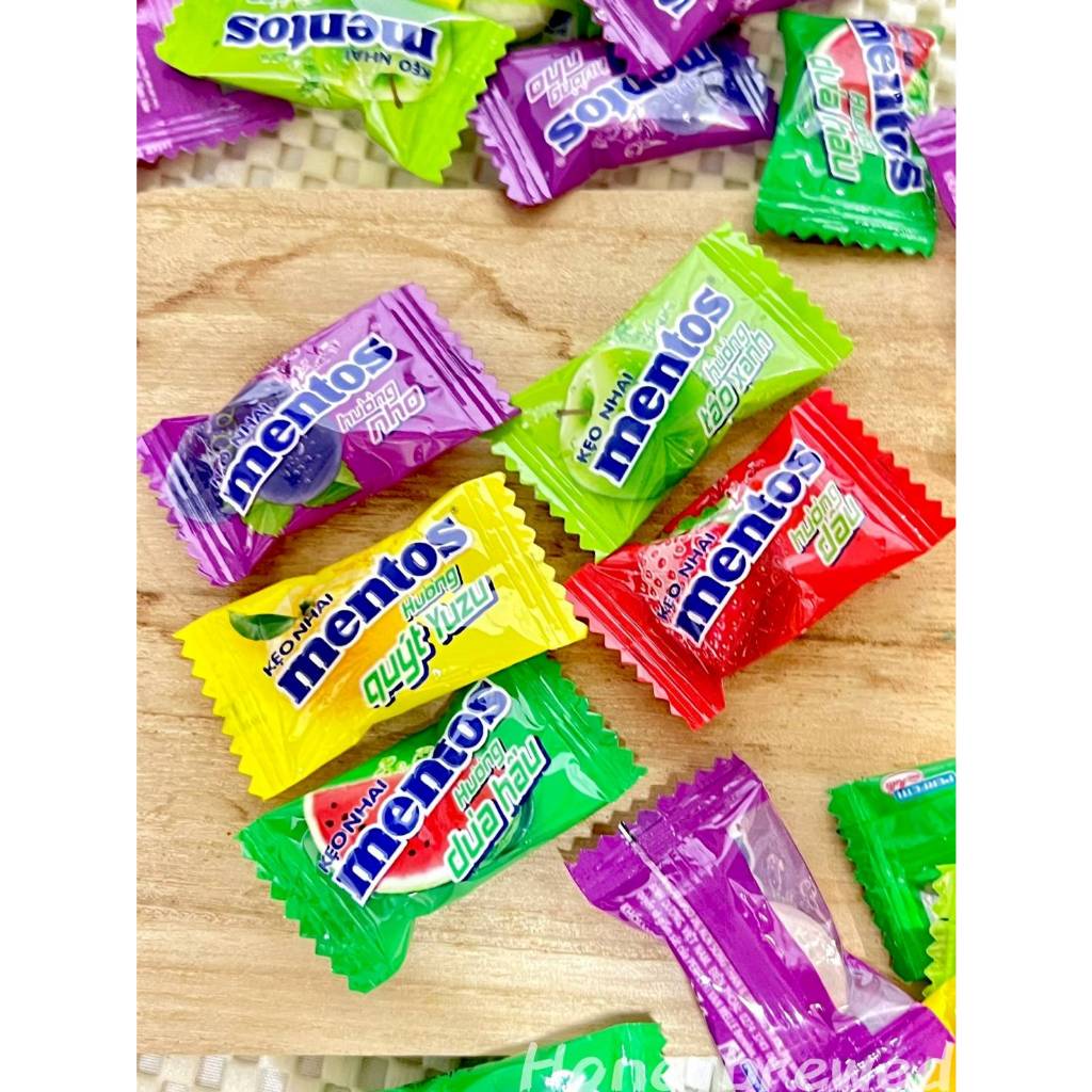 蜂釀🍯 【Mentos 曼陀珠】mentos 迷你曼陀珠🇻🇳 綜合水果風味軟糖 單顆包裝 糖果 全素 🔺口味隨機