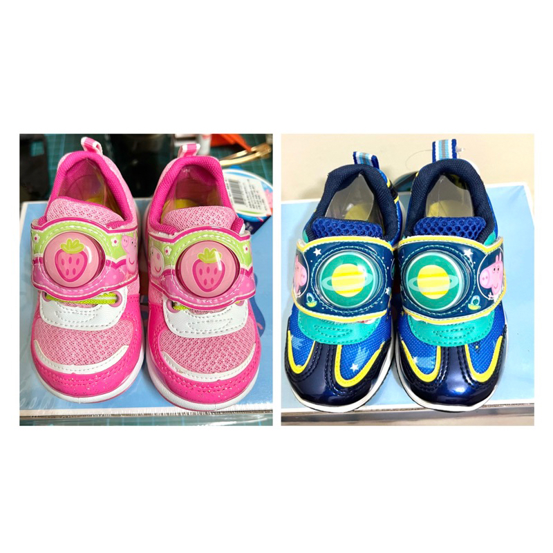 正版 授權 雷標 Peppa Pig 凱蒂貓 喬治豬 佩佩豬 兒童 運動鞋 台灣製 透氣 防臭 6401 藍 14