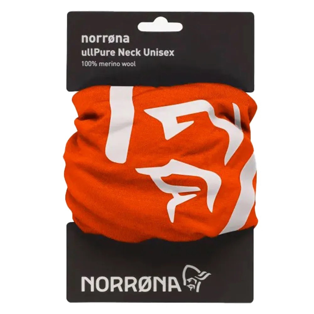 【Norrona 老人頭 挪威】Norrona pureUll 羊毛脖圍 刺激紅 (5272-21-5630)