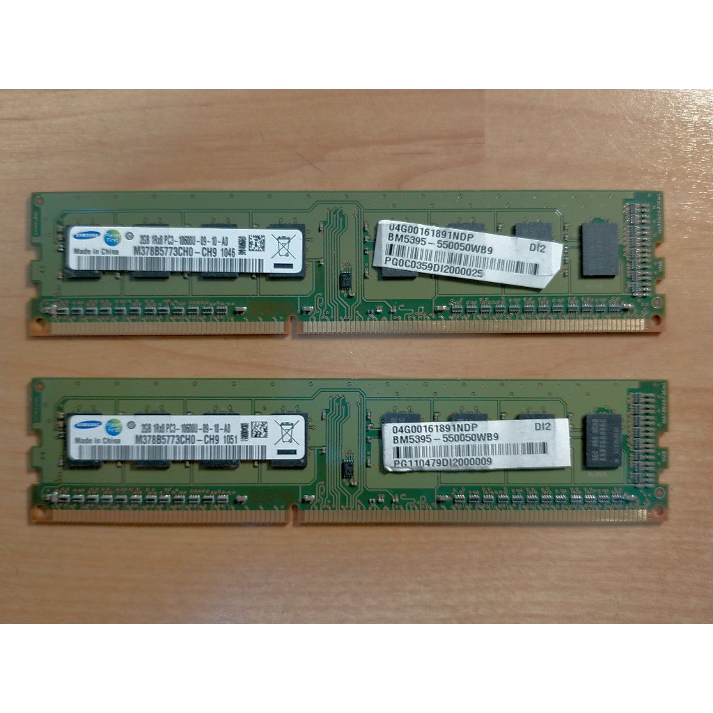 D.桌上型電腦記憶體-Samsung 三星DDR3-1600雙通道 2G*2共4GB不分售 直購價90