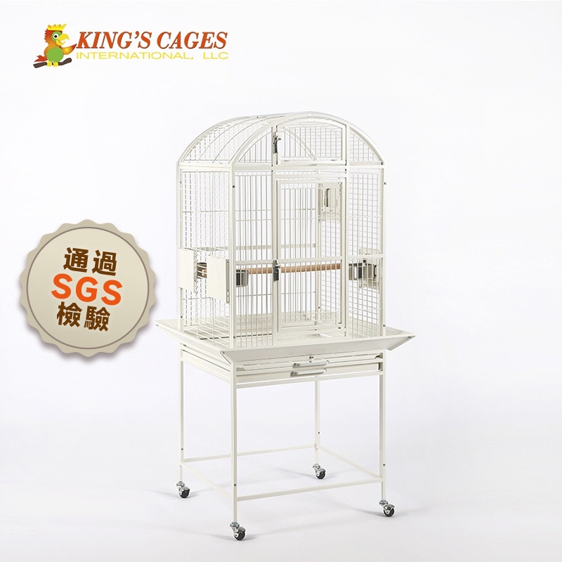 【大鸚帝國】美國金氏KING'S CAGES / 美式經典圓頂籠(小號) / 鸚鵡鳥籠 虎皮 牡丹 玄鳳 小太陽 凱克