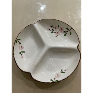 《全新品》日式陶瓷3格小菜圓盤