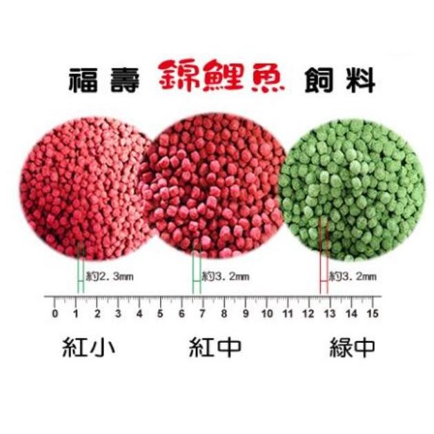 ▶青森水族◀ 台灣福壽 BEAUTY高級錦鯉飼料 綠色中顆粒 紅色中顆粒 紅色小顆粒【1kg分裝包】