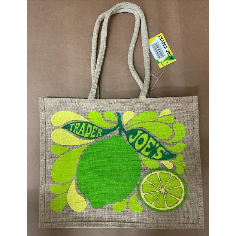 Trader joe's 黃麻布環保提袋 環保購物袋