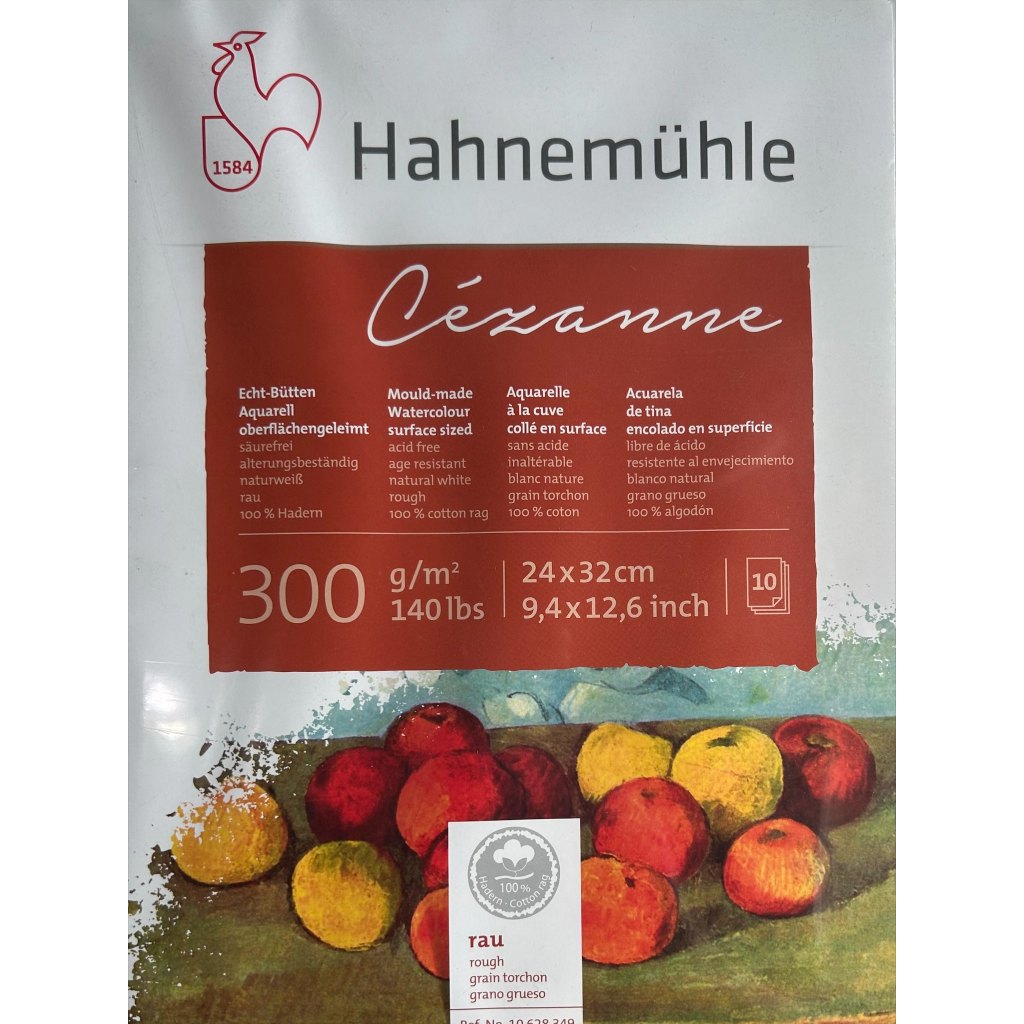 德國 Hahnemühle(公雞牌)水彩紙本-300磅-24*32cm/10張-完全耐光-100%純棉