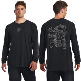 【UNDER ARMOUR】男 OUTDOOR GRID LOGO 長袖T-Shirt 1380338-001