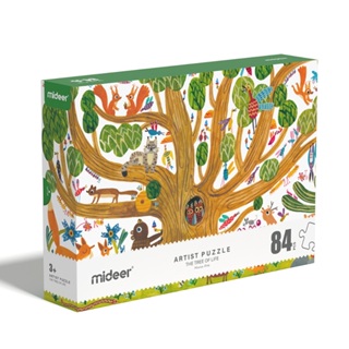 MiDeer 樹與動物們藝術拼圖(84片)