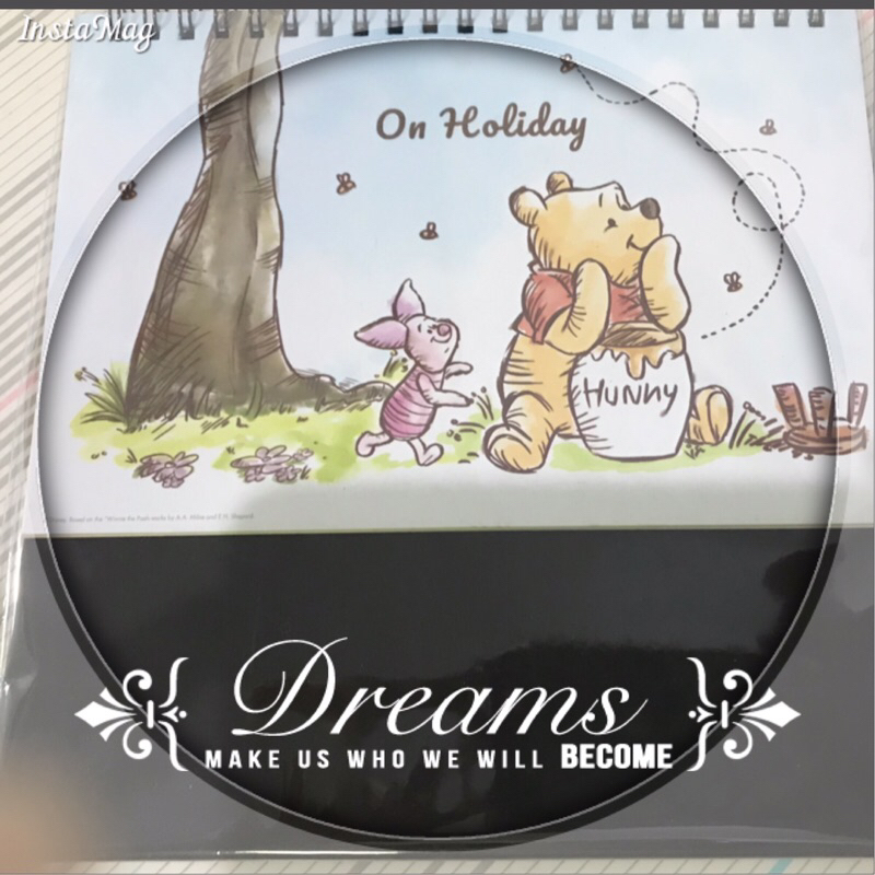 2024年桌曆 113年桌曆 卡通 迪士尼 Disney 小熊維尼 pooh 平面桌曆 三角桌曆