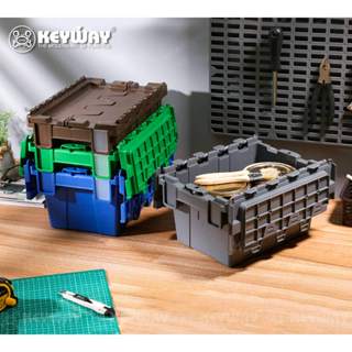 《真心良品》KEYWAY聯府 MINI雙翼型掀蓋物流箱6L桌上型 BL061 收納盒 零件箱 工具箱 掀蓋式可超取