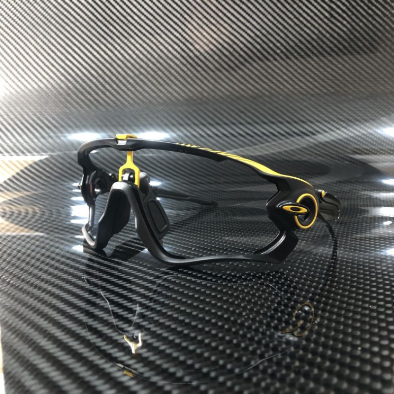 🔆正品 Oakley Jawbreaker 鏡框 - 【環法版:消光黑/黃Logo】 含原廠硬殼 單車 慢跑 太陽眼鏡