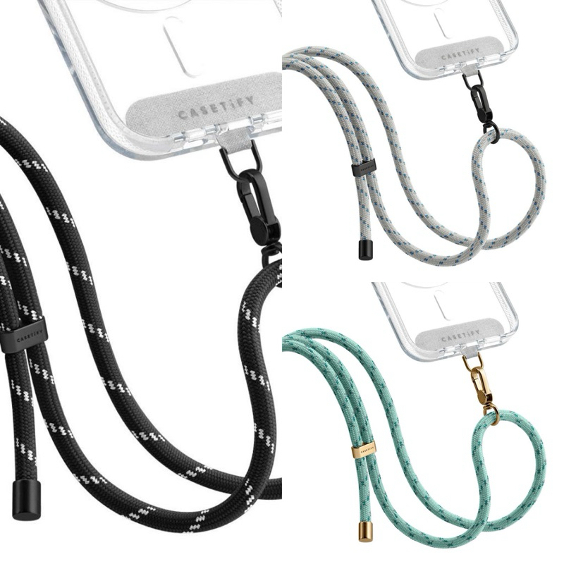 現貨CASETiFY Rope Cross-body Strap 兩種顏色雙繩式可調節織繩手機背帶套組 皆隨附1張掛環卡