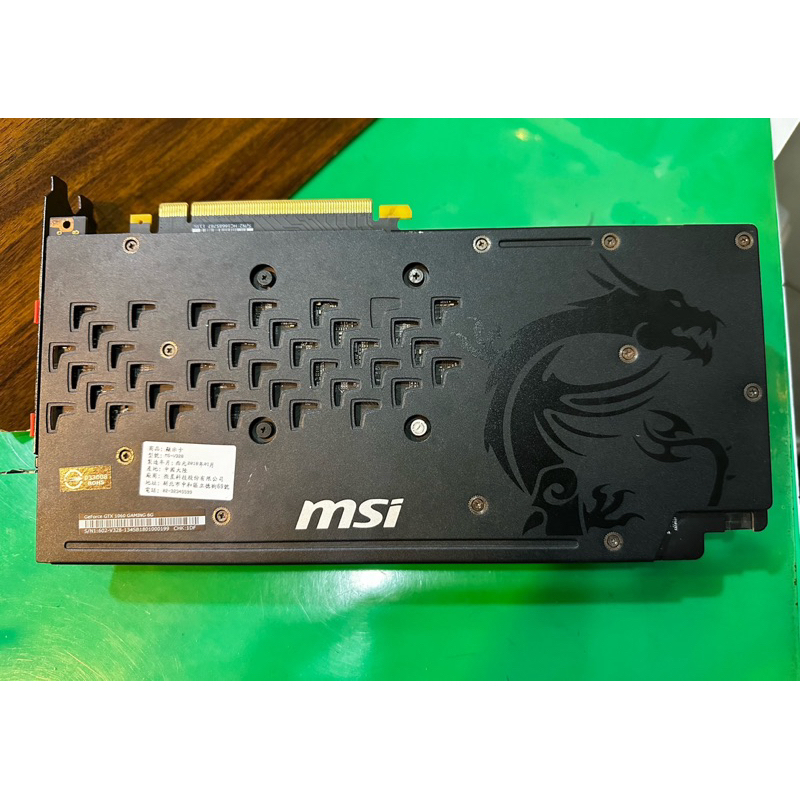 》二手《 微星 MSI GeForce GTX 1060 GAMING X 6G 顯示卡