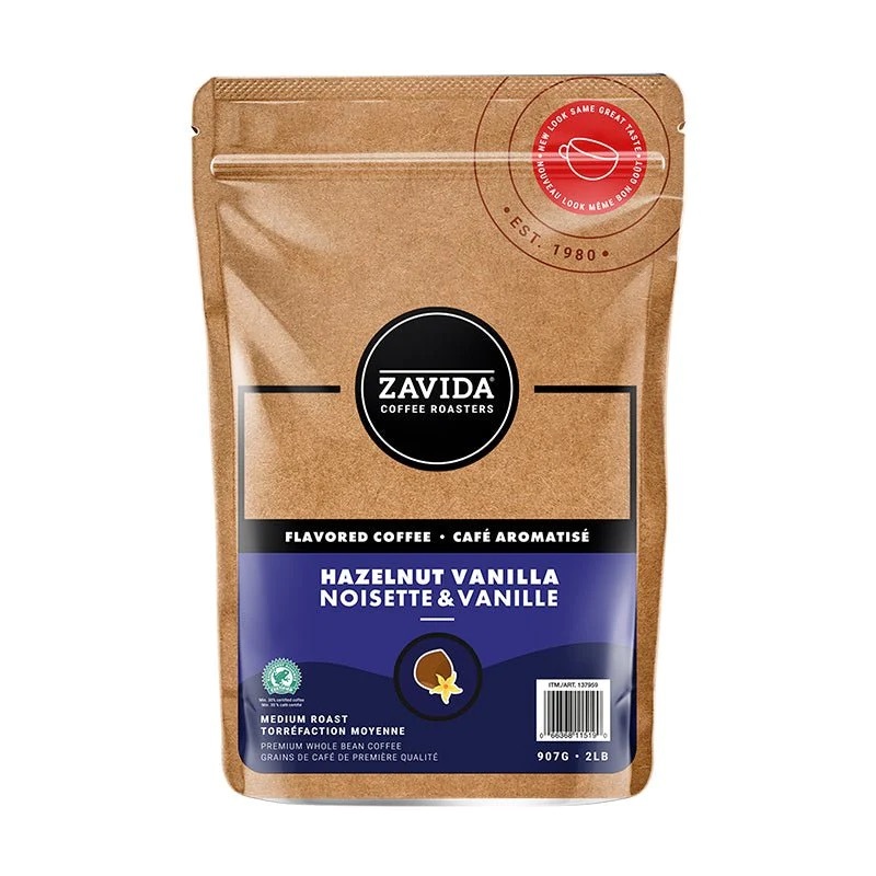 💥 現貨特價優惠💥加拿大 🇨🇦 ZAVIDA 雅菲達 榛果香草 咖啡豆 907g
