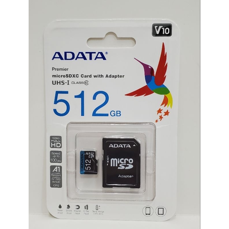 彰化手機館 ADATA 512G 威剛 記憶卡 microSDXC 512GB class10 TF UHS-1 A1