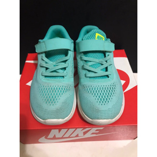 二手 Nike 童鞋 中古 運動童鞋 水藍綠色 US 3Y 22 cm