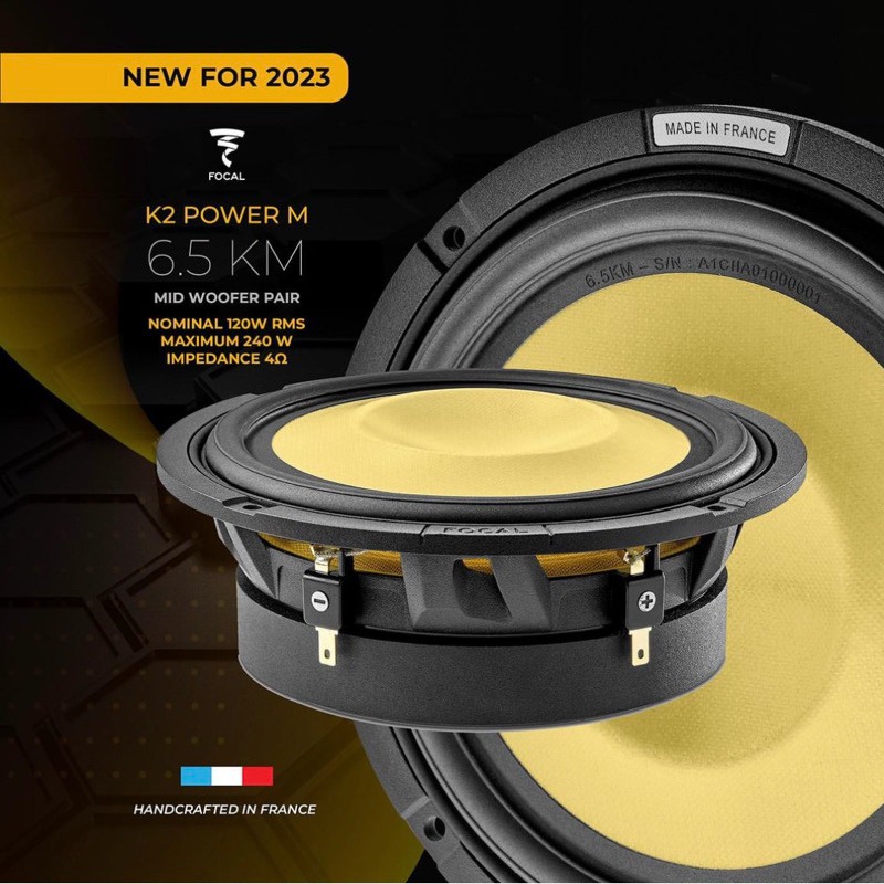 《預購/原廠防偽》Focal 6.5km K2 Power M 2023最新升級款 6.5吋 Focal低音喇叭