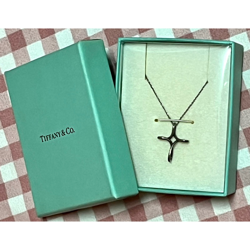 ［二手品］Tiffany&amp;Co. 無限立體十字項鍊  Ag925純銀  Elsa Peretti 系列