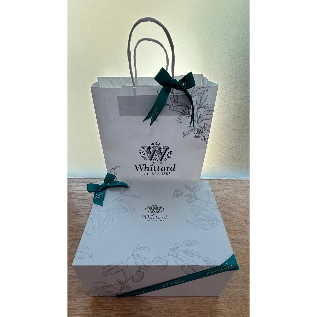 Whittard 英國茶包裝盒(掀蓋磁吸式禮盒)(空紙盒)+紙袋