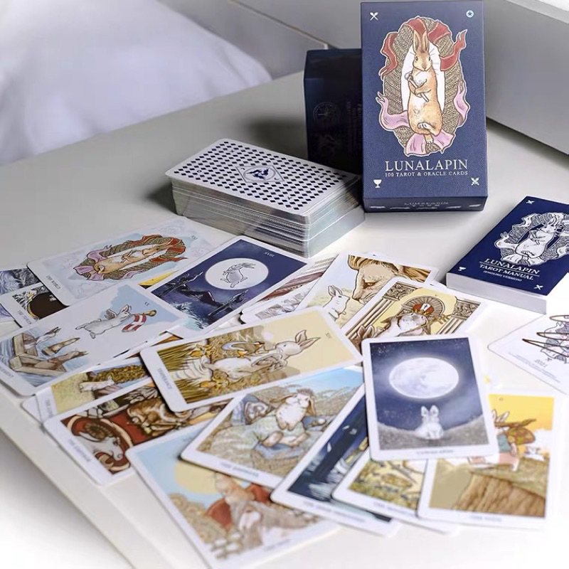 ❤️莉莉塔羅占卜❤️正版 Lunalapin Rabbit Tarot 月下兔子塔羅牌卡 偉特 卡牌 占卜卡牌 神諭卡