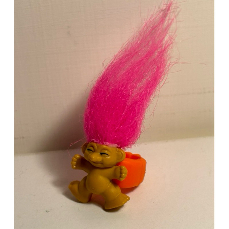 二手 絕版 醜娃 戒指 1980s VTG troll doll 巨魔 娃娃 🎀 幸運小子 古董 童 玩 復古