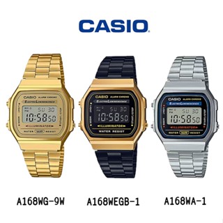 【WANgT】CASIO 卡西歐 經典復古方形電子錶 A168WEGB-1B / A168WA-1 / A168WG-9