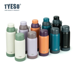 新款現貨 TYESO600ml/750ml 304不鏽鋼保溫杯 雙蓋運動水壺 車載不鏽鋼咖啡杯 手提式運動壺 隨手杯保溫