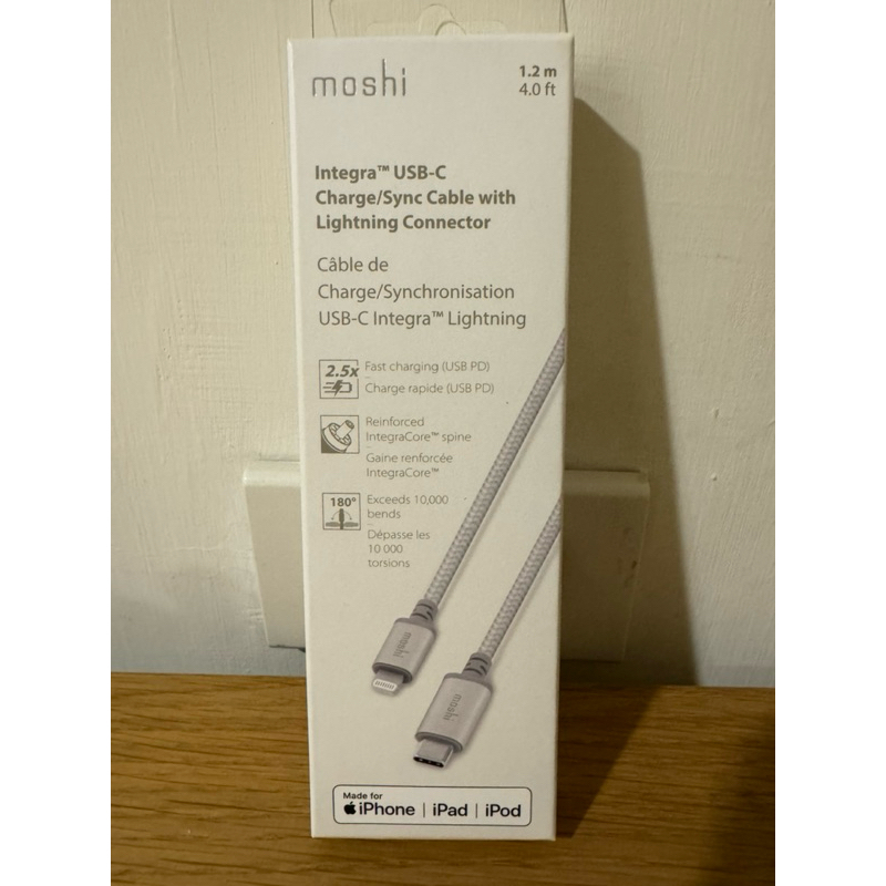 Moshi Integra USB-C to Lightning 充電線 傳輸編織線（1.2 m）iphone充電線