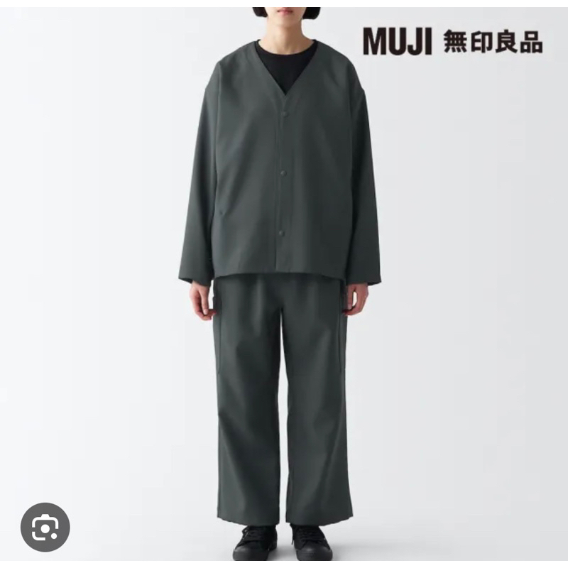 無印良品 Muji labo 聚脂纖維抗污寬版工作褲