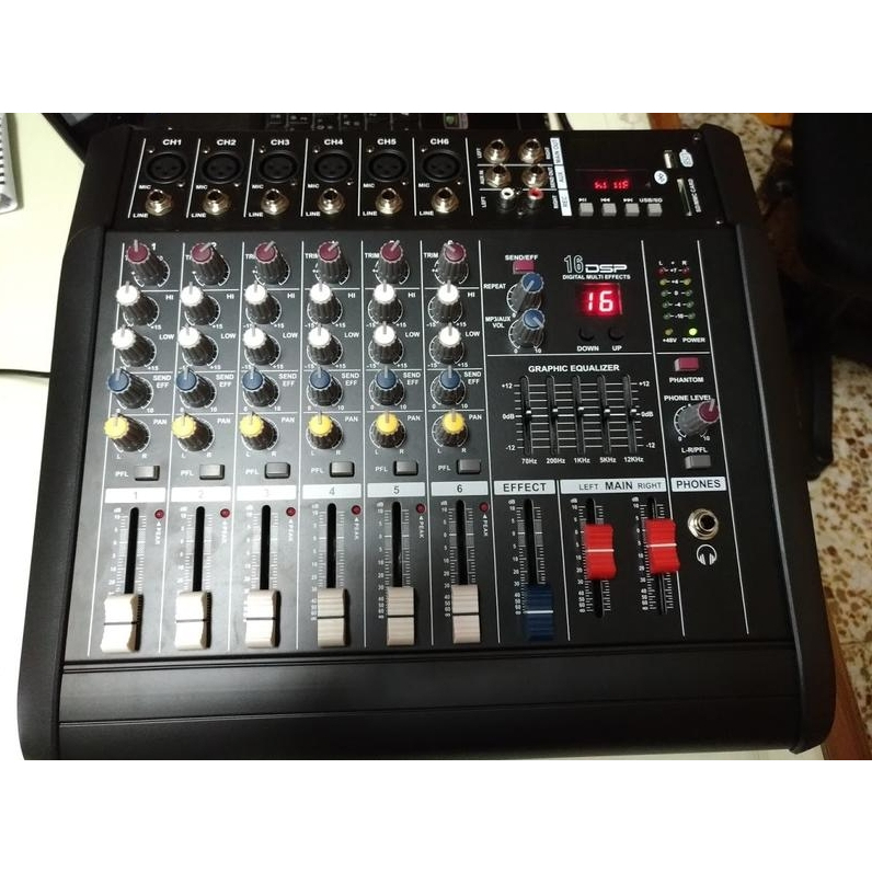 最新版6+2軌 藍芽/USB/SD卡 主動式混音器 POWER MIXER 內建DSP 48V幻象電源