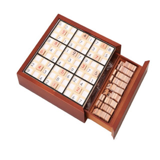 木製九宮格數獨SUDOKU 晴晴百寶盒 成人桌遊 親子早教 棋牌智力遊戲 益智遊戲玩具 平價促銷 禮物禮品 P046