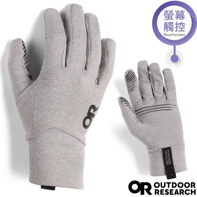 【Outdoor Research】女 款 輕量級透氣保暖智慧抓絨手套(可觸控)/矽膠防滑_鉛錫灰_OR300561