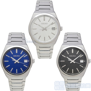 SEIKO精工SUR553P1白/SUR555P1藍/SUR557P1黑 手錶 日期 藍寶石鏡面 鋼帶 男錶【錶飾精品】