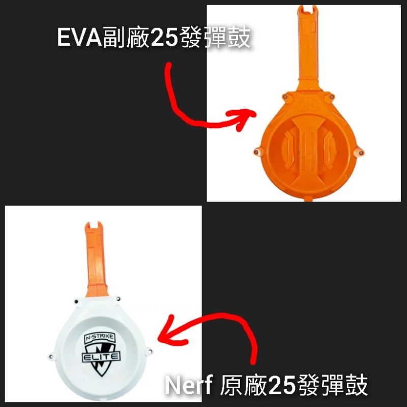 BIGLP NERF原廠/EVA副廠25發彈鼓/兼容Nerf小彈菁英系列發射器/殲滅者 復仇者 自由模組菁英2.0等適用