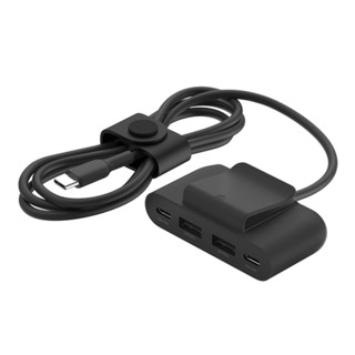 Belkin BoostCharge 4孔電源擴充器-2M(黑/白) USB-A與USB-C BUZ001bt2M