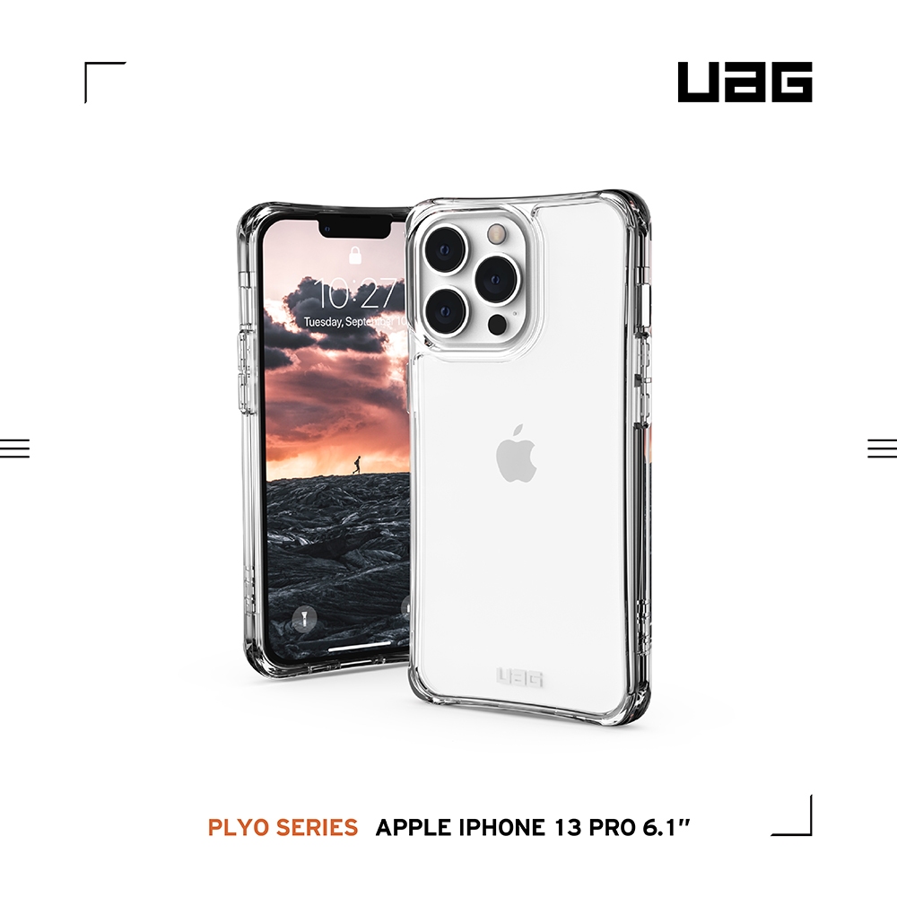 【UAG】iPhone 13/14/14 Plus (適用6.1/6.7吋)耐衝擊保護殼-全透款 (美國軍規 手機殼)