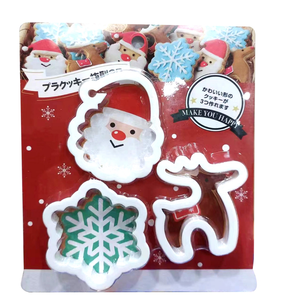 A🎄【日本進口正品】聖誕節 烘焙模 模型 壓模 餅乾 點心 模具 聖誕老公公 麋鹿 雪花【2F-F0012】