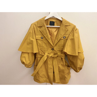 黃色短版風衣外套/大衣🧥