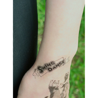 Mr.sandman tatoo 刺青貼紙-swing dance /紋身貼紙/植物刺青/文青/卡通/歐美